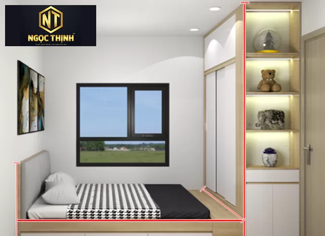 GIƯỜNG NGỦ KẾT HỢP TỦ QUẦN ÁO TIỆN LỢI MẪU 01